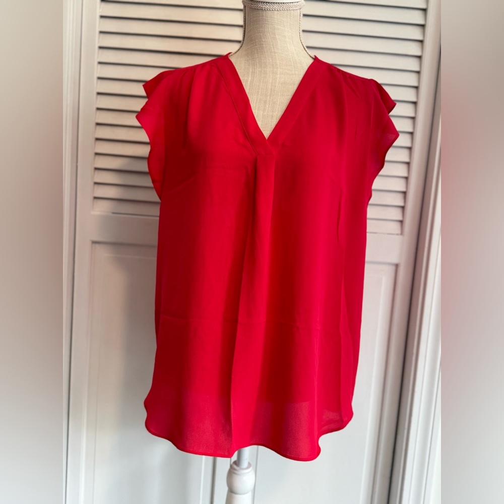 Pink v-neck blouse